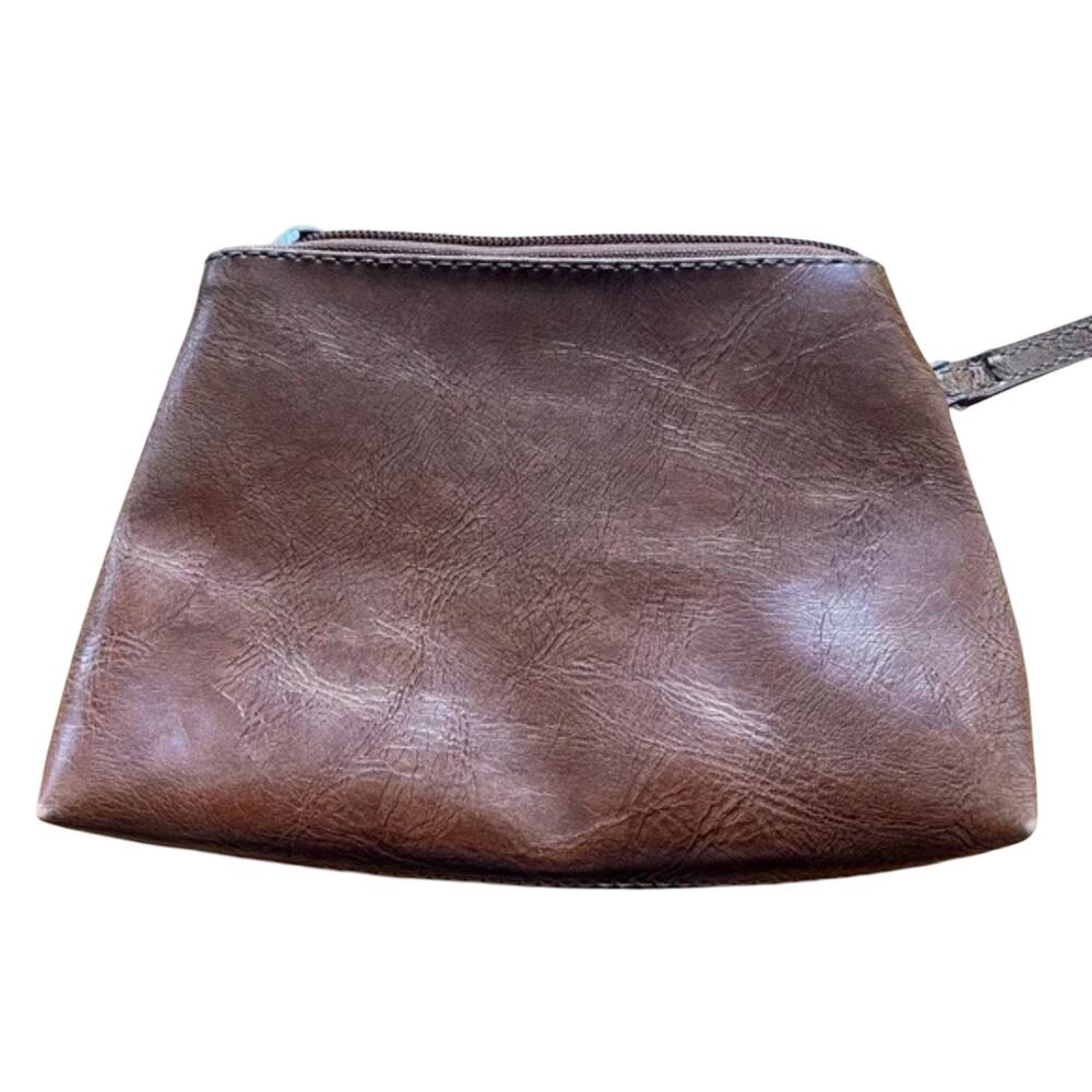 Brown Wristlet Purse Clutch